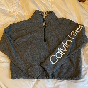 Calvin Klein Charcoal Half-Zip Sweatshirt